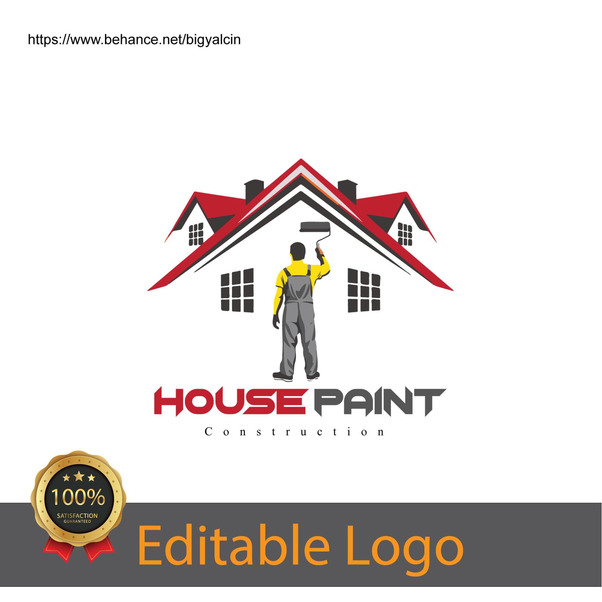 Painting Service Logo / House Painter Logo Design / Painting Company Logo / Home Remodeling Logo / Handyman Logo / Home Painting Logo Design