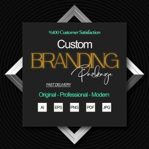 Custom Branding Kit - Unique Brand Identity Package / Bespoke Branding Package - Tailored Logo and Marketing Materials / Stylish Logo, Flyer