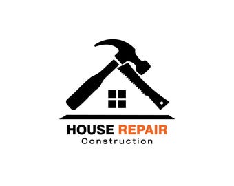 Editable Handyman Logo Design / House Repair & Maintenance (AI, JPG, PDF)