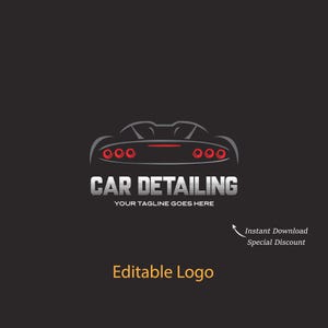 Modern Car Detailing Logo Template / Auto Wash & Repair Garage Branding / Mechanic Branding Design / Auto Service and Automotive Shop Logo
