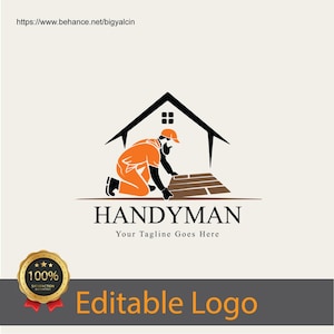 Construction Logo Design / Handyman Logo Design / Maintenance Construction Business / Remodeling Logo / Home Repair Services Logo