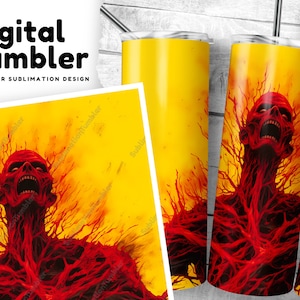 タンブラー ラップ PNG、20 オンス昇華デザイン、Vecna Horror タンブラー ラップ PNG、デジタル ダウンロード