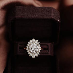 Round Moissanite Engagement Ring Vintage Bridal Jewelry with Wedding Band - Rose Gold, Sterling Silver - Unique Gift