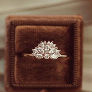 Round Moissanite Engagement Ring Vintage Bridal Jewelry with Wedding Band - Rose Gold, Sterling Silver - Unique Gift