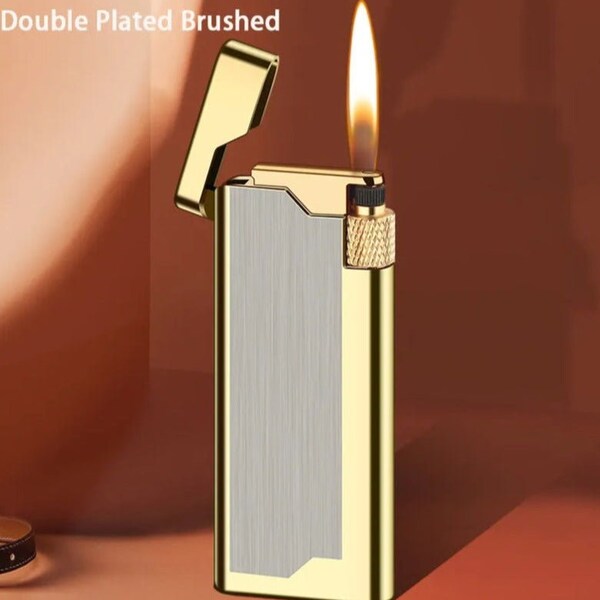 Premium Soft Flame Lighter - Stylish and Sophisticated Pocket Lighter - Refillable & Adjustable -  Butane Flint wheel Lighter