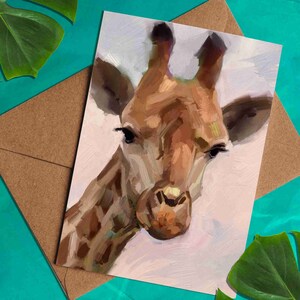 Giraffe | Animal Print | Grußkarte | Innen blanko | Handgefertigtes Design | Fine Art Print | Geschenkkarten