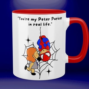 Taza personalizada Hombre Araña, Taza personalizada para regalo Taza personalizada Taza de café Peter Parker Regalo perfecto para parejas Red