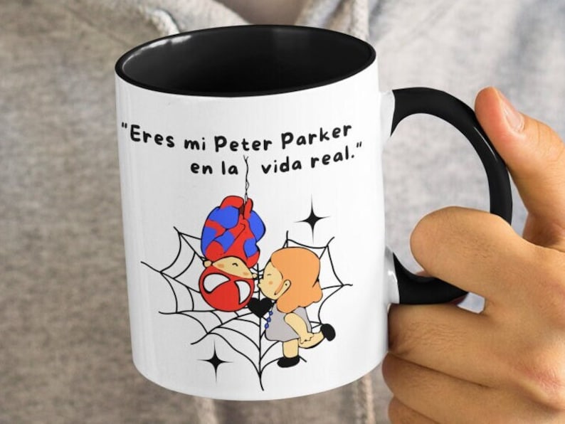Taza personalizada Hombre Araña, Taza personalizada para regalo Taza personalizada Taza de café Peter Parker Regalo perfecto para parejas imagen 6
