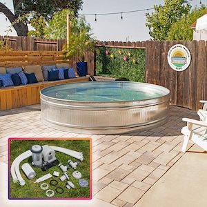 Everything but the Tank (and drill) DIY Stock Tank Pool Kit