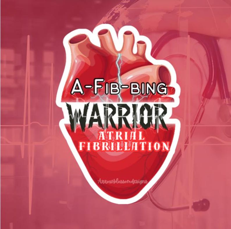 AFIB | Atrial Fibrillation | Heart | PNG | Digital Stickers | Designs ...