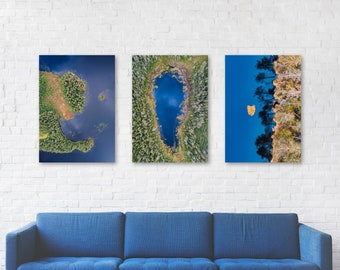 3 Piece Nature Print Sweden Lake Wall Art National Park Nature Modern Set Mountain Forest Art Set 3 Nature Print Photo Set