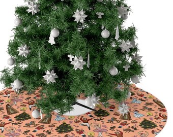 Saia de árvore de Natal Quebra-Nozes Rosa, Decoração de Natal de Balé