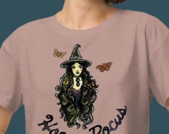 Damski krótki top Witchy, koszula na Halloween