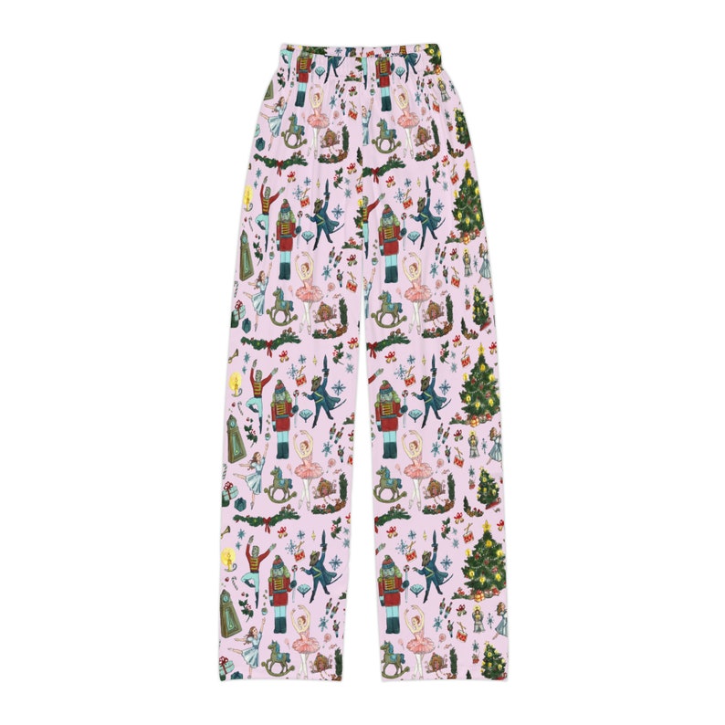 Kids Nutcracker Pajama Pants AOP Pink Girls Pajama Pants Etsy
