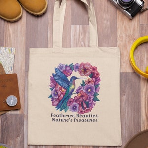 Nature Lover Premium Tote Bag, reusable tote bags with botanical designs