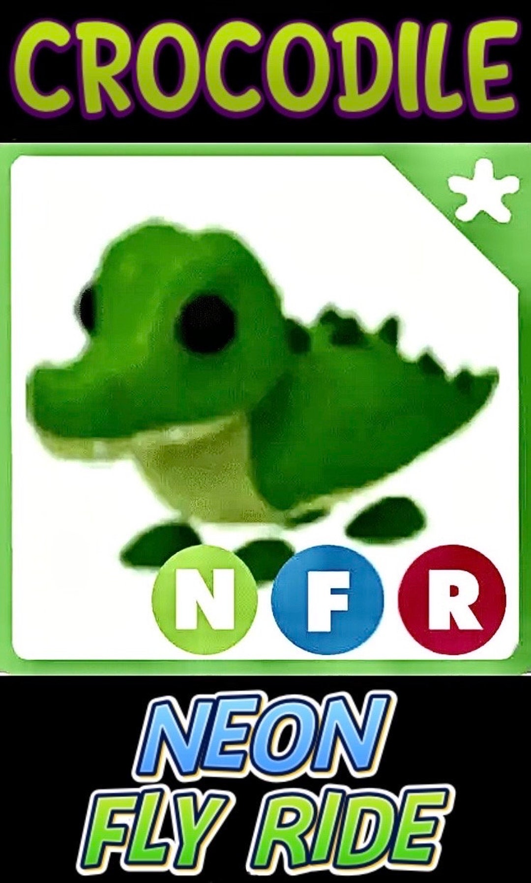 NFR Crocodile Adopt Me Roblox receive Same Day Virtual Pet - Etsy