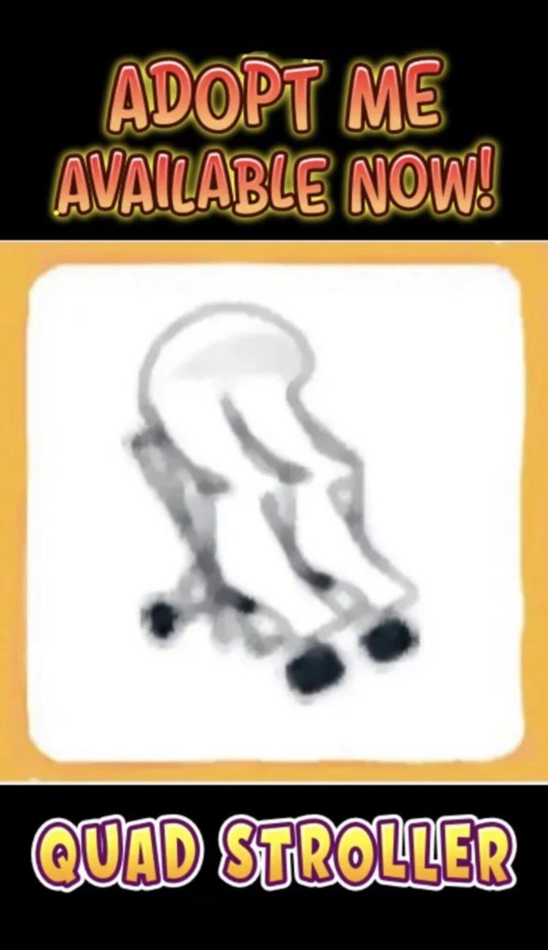 Quad Stroller Adopt Me Roblox receive Same Day Virtual Pet Etsy