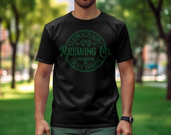 Vintage Leprechaun Brewing Co. T-Shirt - St. Patrick's Day Beer Tee