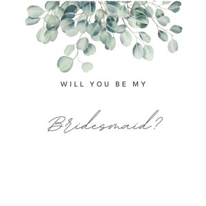 Will you be my Bridesmaid question card, Bridesmaids question card