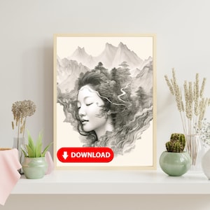 Awareness1 digitale Wandkunst, druckbare Wandkunst, AI erstellte Kunst, Verkauf, druckbare Geschenkidee, Dekor, DIY, Zuhause,