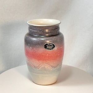 Dryden Pottery Vase - Vintage Handmade Ombré Speckle Glaze, Signed