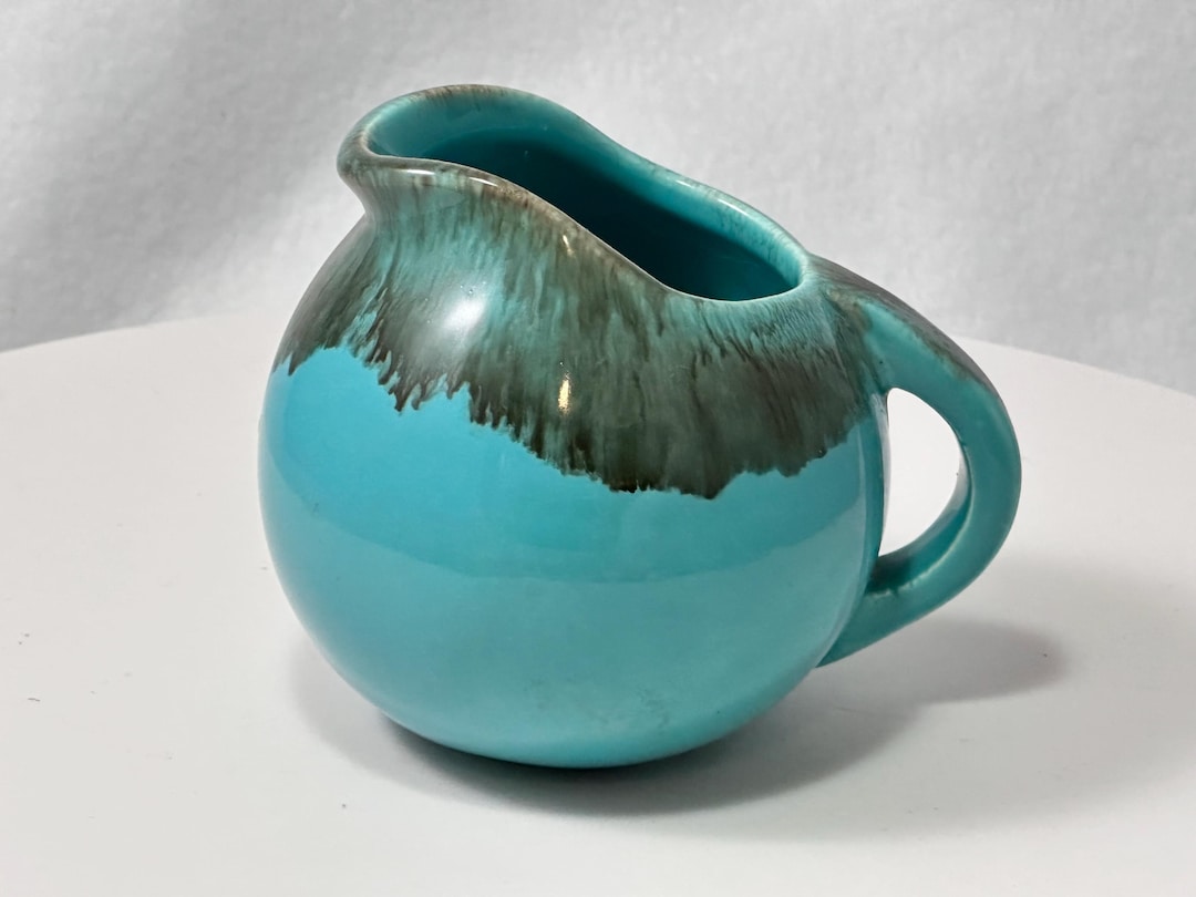 1940s Jaska of California Cascade Ware Small Turquoise Blue Art Pottery ...