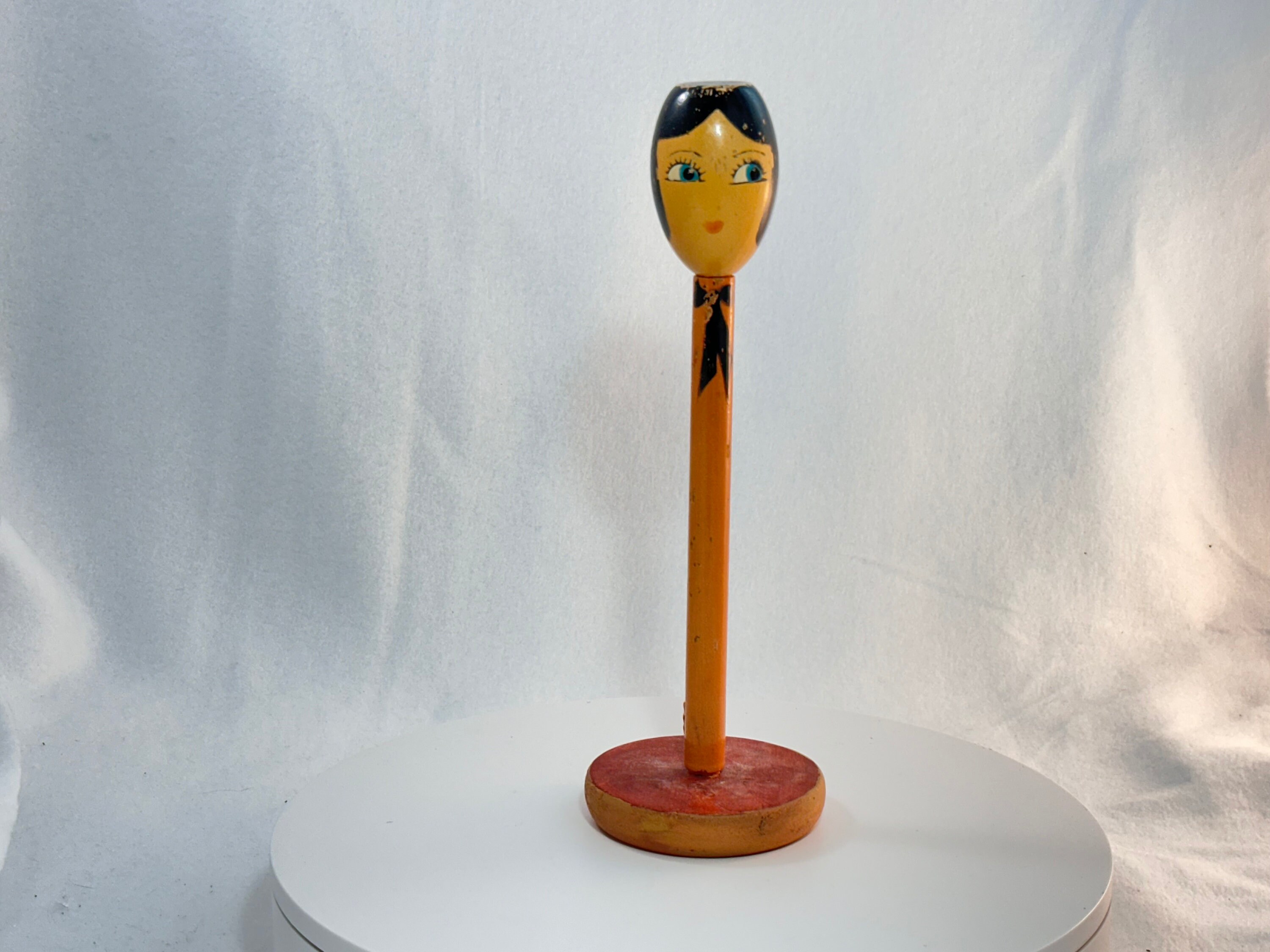 1920s Flapper Dolly Hat Stand Vintage Wooden Hand Painted Vanity Accent Etsy