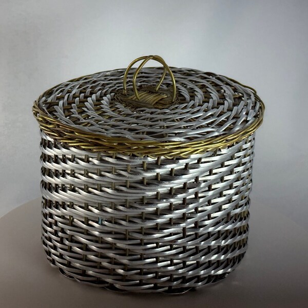 Woven Metal Basket - Etsy