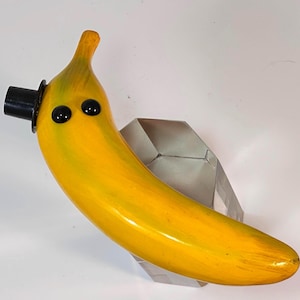 Top Hat Banana Friend Ceramic Fake Fruit Anthropomorphic Food Kawaii Fancy Nanner Novelty Gift PineyWoods Corner