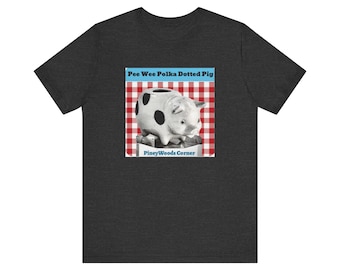 Camiseta de manga corta con diseño de cerdo con lunares de Pee Wee
