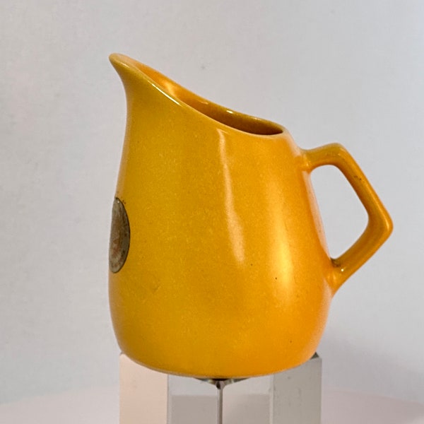 La Solana Yellow Creamer Pitcher Light Pastel Solanaware 1950s Pottery Scottsdale Arizona