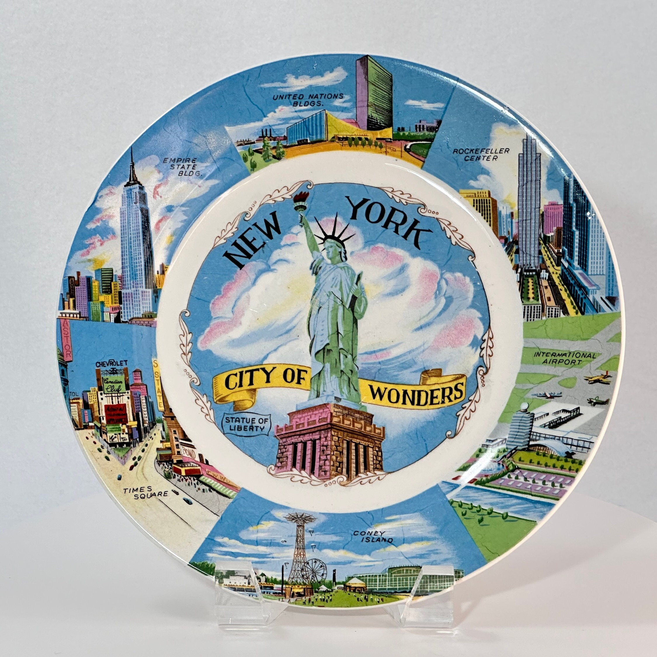Nyc Souvenir Plate Vintage - Etsy