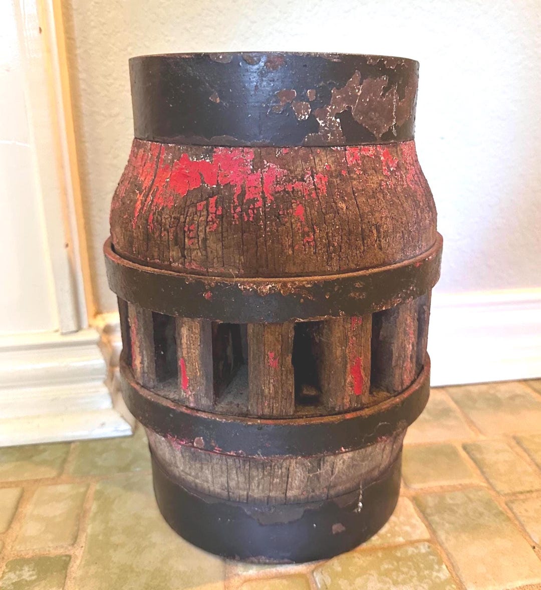 Antique Wagon Wheel Hub 14 Spoke Rustic Farm Decor Primitive Western ...