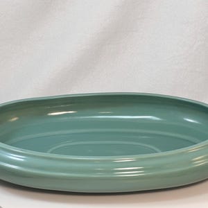 Abingdon Celadon Planter Large Oval Ceramic Seafoam Green Art Pottery 1940s USA