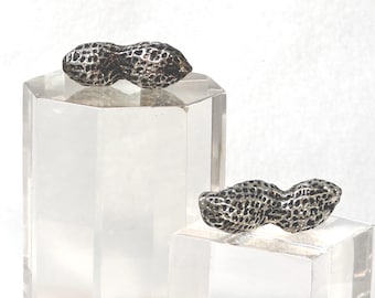 Silver Metal Peanut Nut Life Size Pop Decor - choose shape