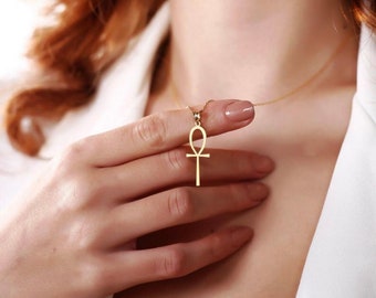 14K Gold Cross Necklace - Dainty Cross Jewelry - Religious Necklace - Cross Necklace Women - Christian Gifts for Women - Christmas Gift