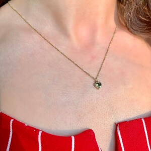 18K Gold Vermeil Heart Necklace • Gold Heart Necklace • Valentine&#39;s Day Gift for Women • Christmas Gift