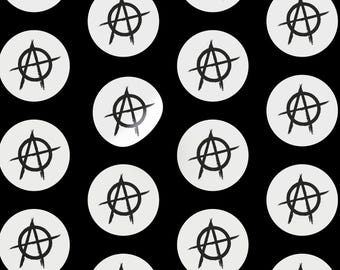 Anarchy Symbol Stickers: Black and White Anarchist Decals
