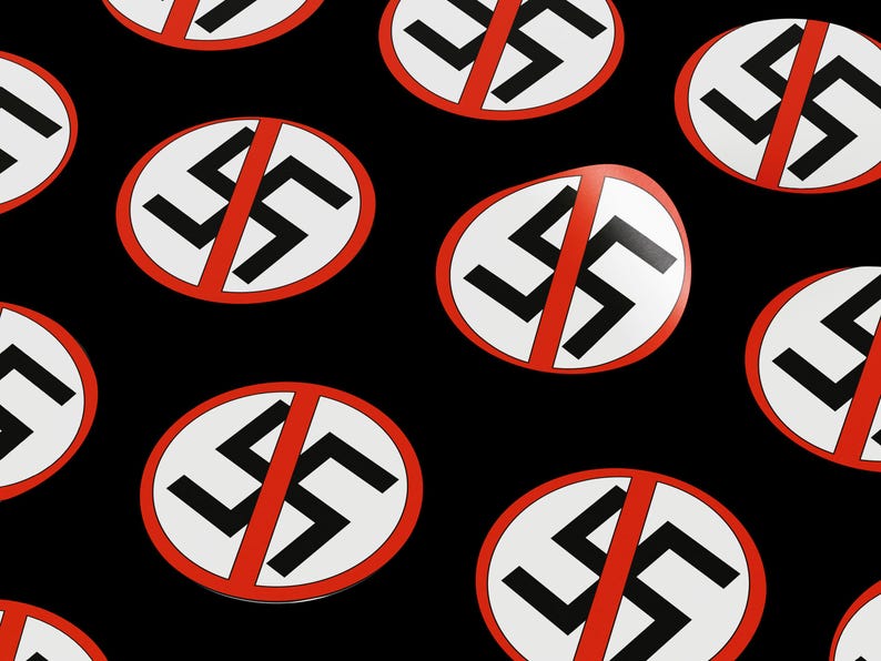 Anti-Fascist Symbol Stickers: Waterproof Vinyl Decals image 2