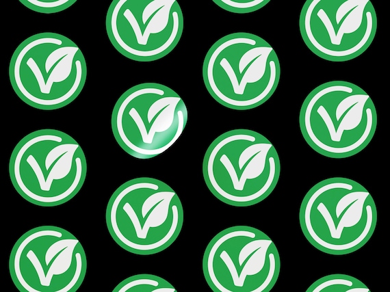 Vegan Sticker – Green Vegan Symbol Vinyl Decal – Eco-Friendly, Plant-Based, Ethical Living, Animal Rights