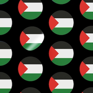 Solidarität mit Palästina-Flagge | Palästina Sticker | Pro Palästina Sticker | Kostenlose Palästina Aufkleber |