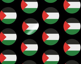 Palestine Flag Stickers: Weather-Resistant Vinyl, Glossy or Matte