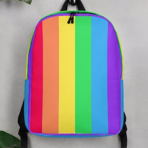 LGBTQ+ Pride Minimalist Backpack - Carry with Pride | LGBTQ+ Flag Bag | LGBTQ+ Rucksack |