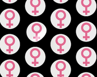 Feminist Symbol Vinyl Sticker: Empowerment Decal, Waterproof Laptop Decal