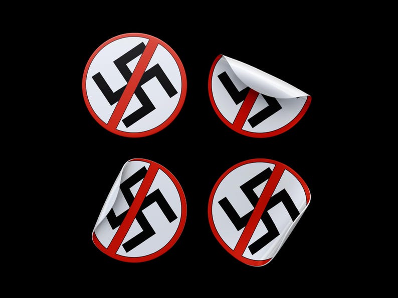 anti Nazi, anti fascist, anti trump stickers