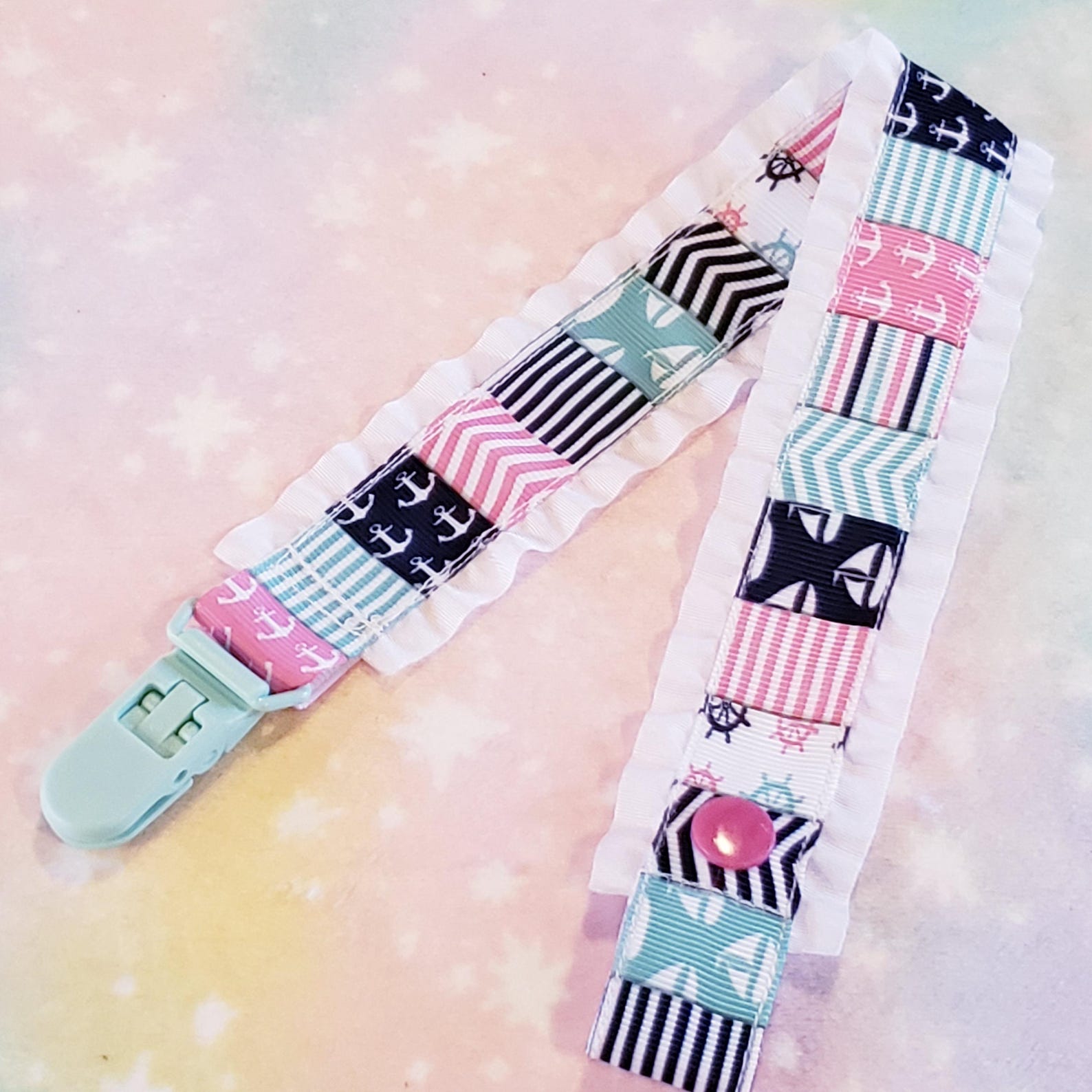 Kawaii Character Pacifier Clip: Handmade Double-sided Ribbon, Adult ...