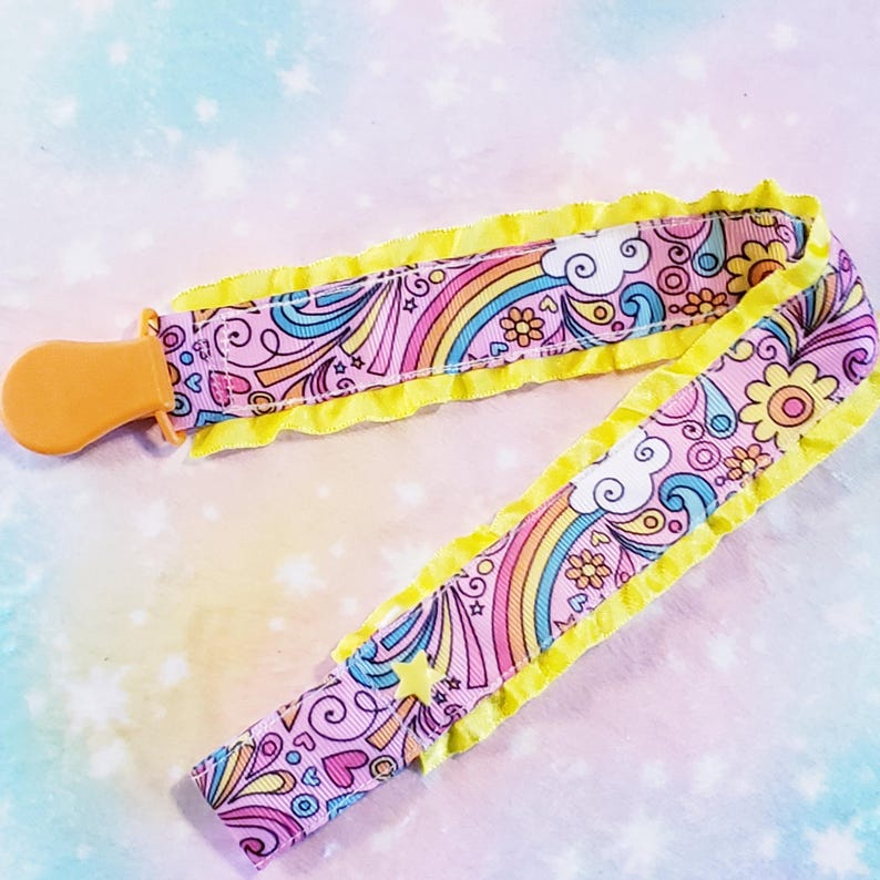Kawaii Character Pacifier Clip: Handmade Double-sided Ribbon, Adult ...