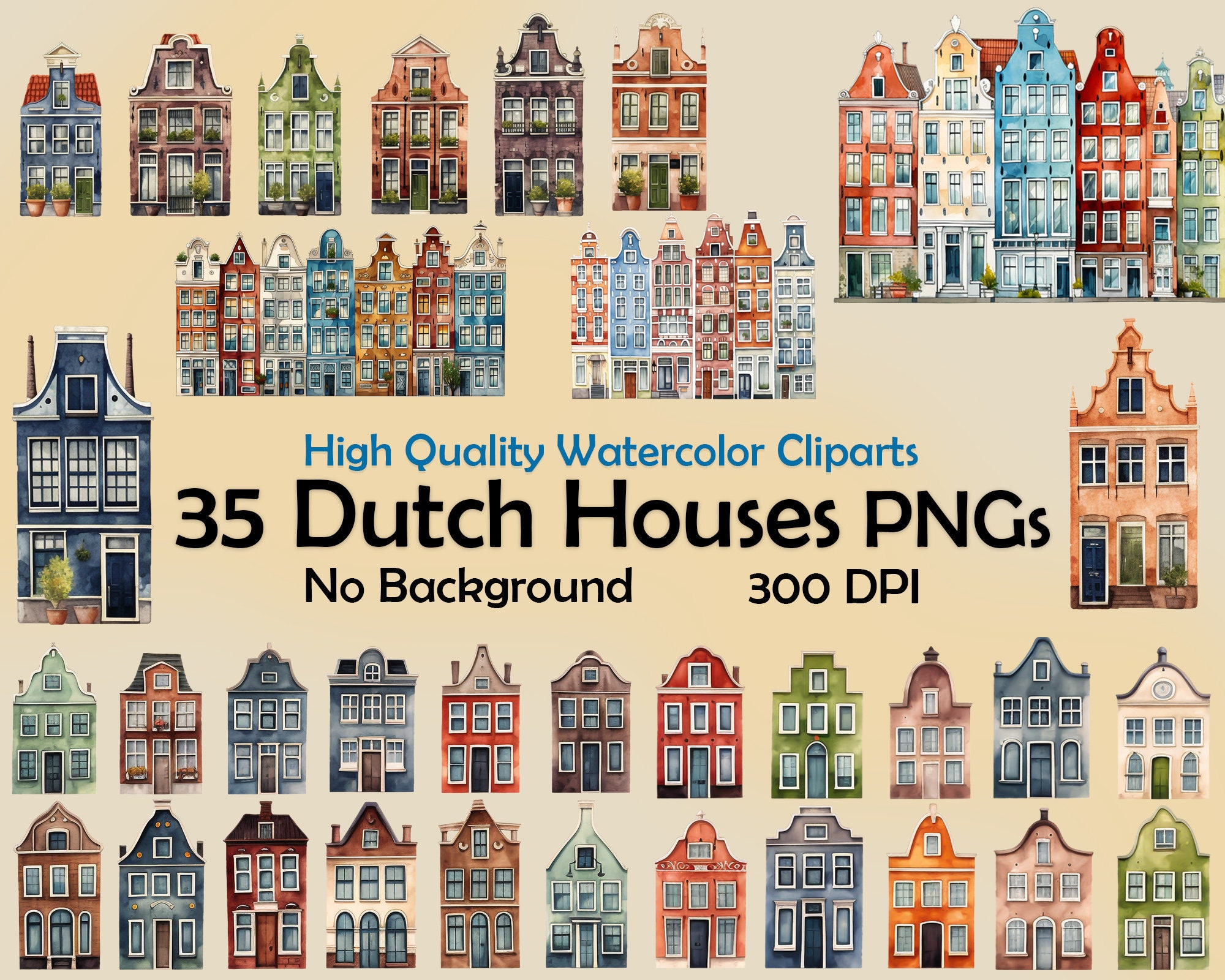 Dutch Houses Art - Etsy