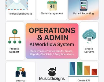 Operations and Admin AI Workflow System - Done-For-You Frameworks for Emails, Reports, Checklists and Daily Operations