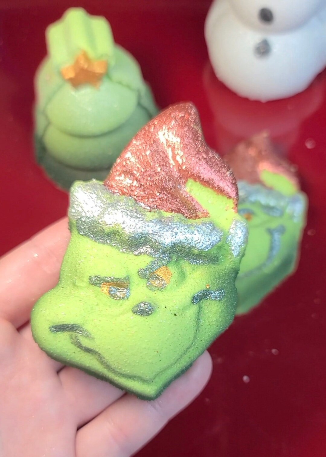 grinch-bath-bomb-sugar-cookie-scent-handmade-bath-bomb-3d-bath-etsy
